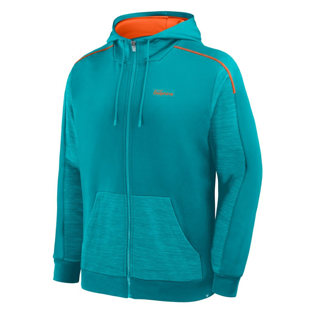 Miami Dolphins Checkdown Pass Full-Zip Hoodie Aqua | Fanatics