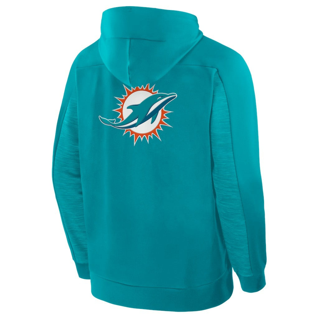 Miami Dolphins Checkdown Pass Full-Zip Hoodie Aqua | Fanatics
