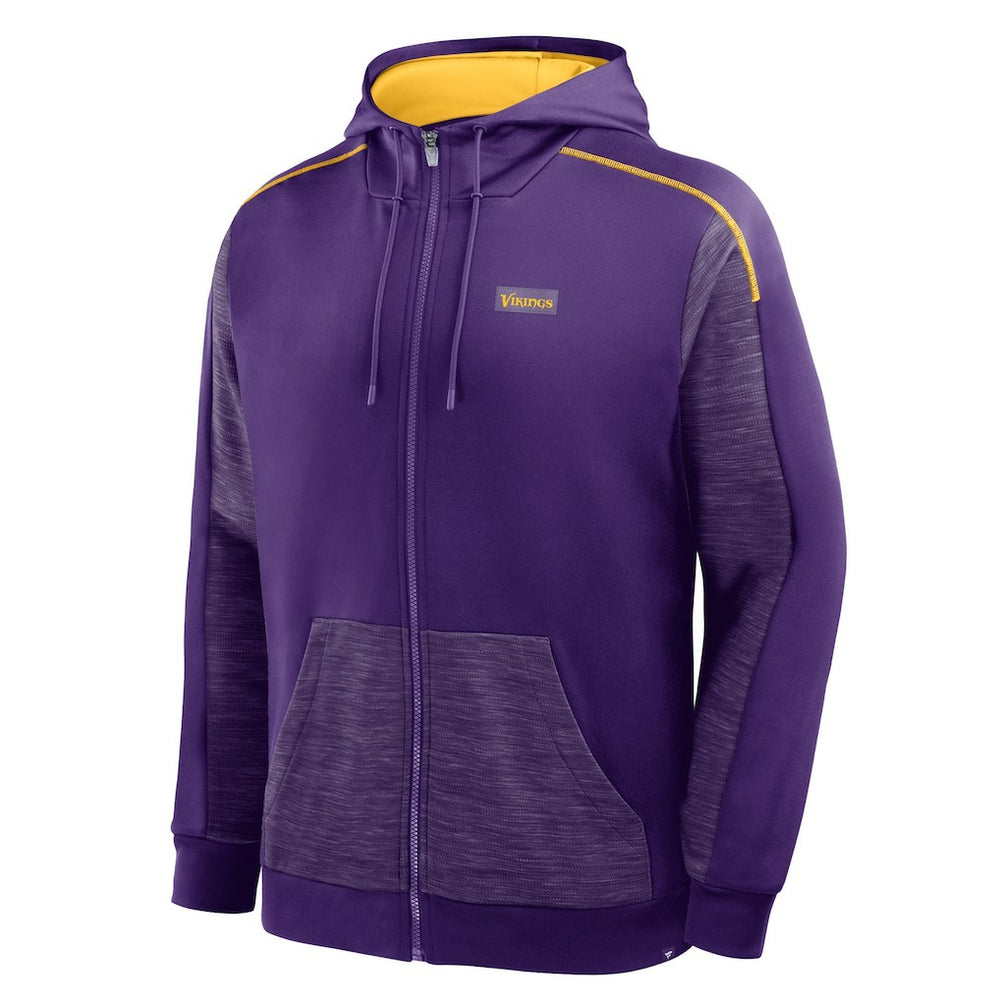 Minnesota Vikings Checkdown Pass Full-Zip Hoodie Purple | Fanatics