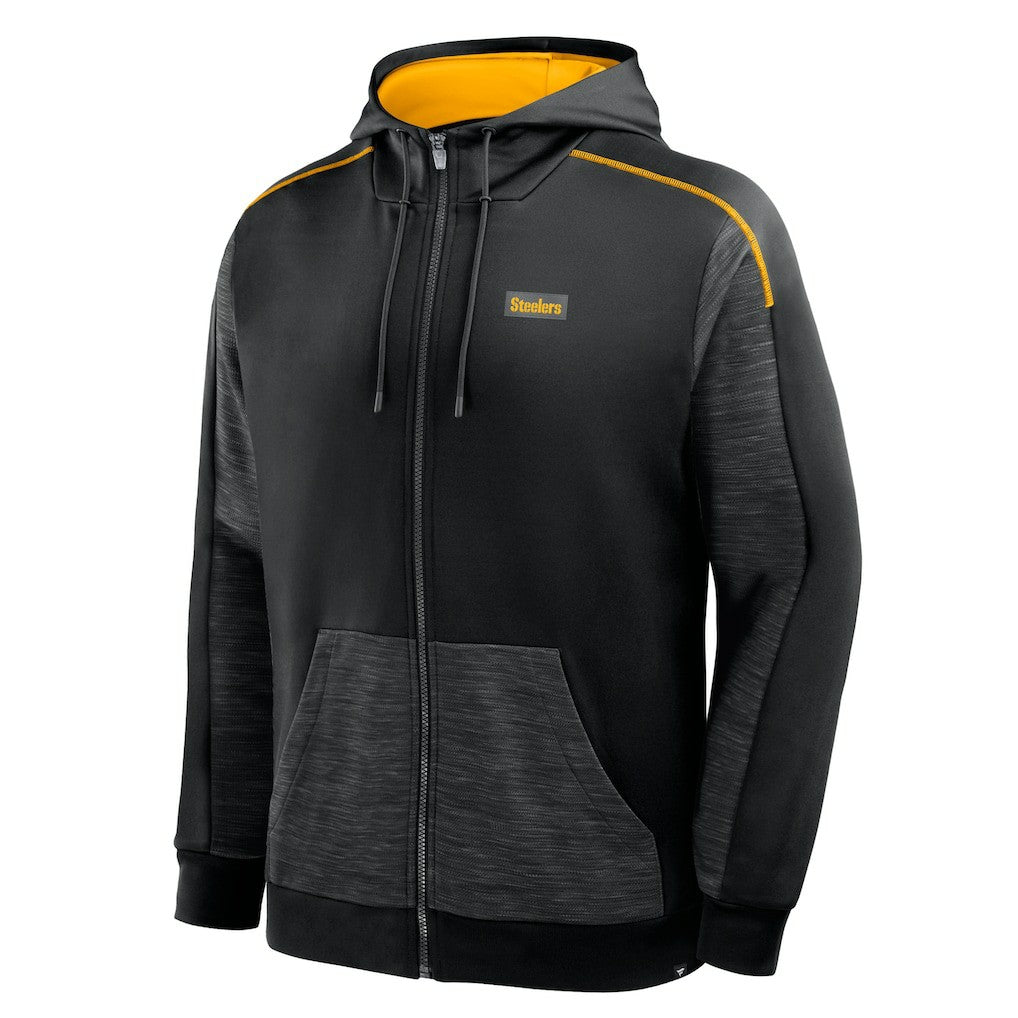 Pittsburgh Steelers Checkdown Pass Full-Zip Hoodie Black | Fanatics