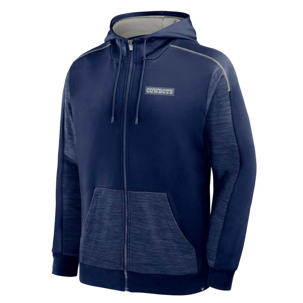 Dallas Cowboys Checkdown Pass Full-Zip Hoodie Navy | Fanatics