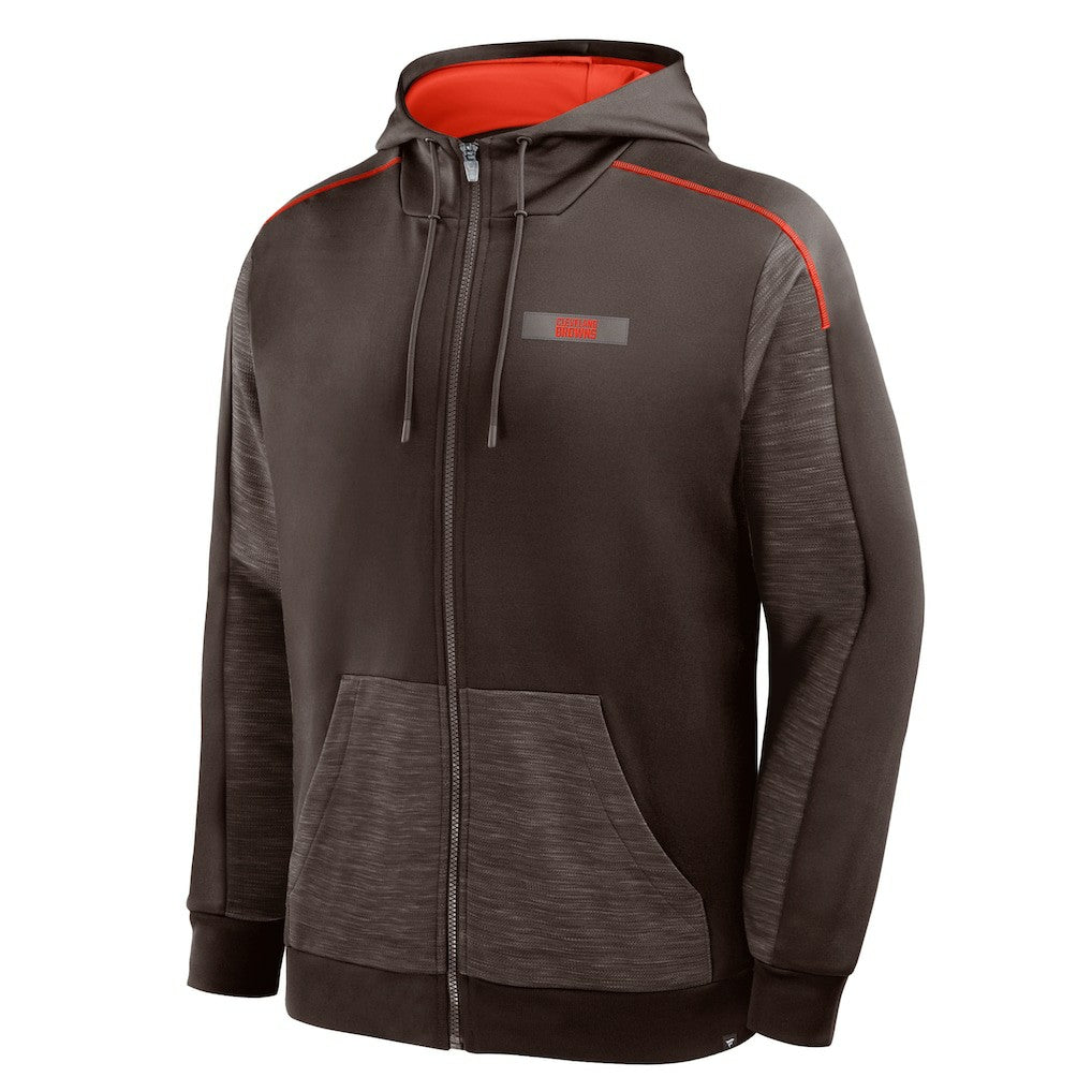 Cleveland Browns Checkdown Pass Full-Zip Hoodie Brown | Fanatics