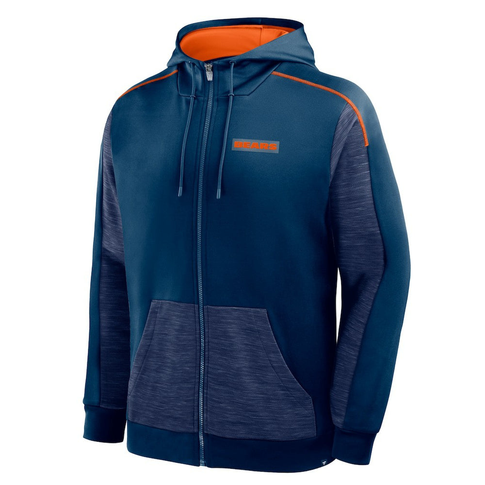 Chicago Bears Checkdown Pass Full-Zip Hoodie Navy | Fanatics