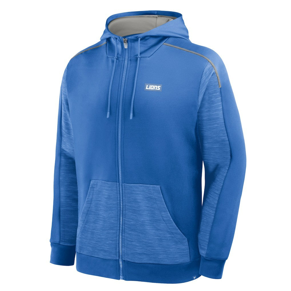 Detroit Lions Checkdown Pass Full-Zip Hoodie Blue | Fanatics