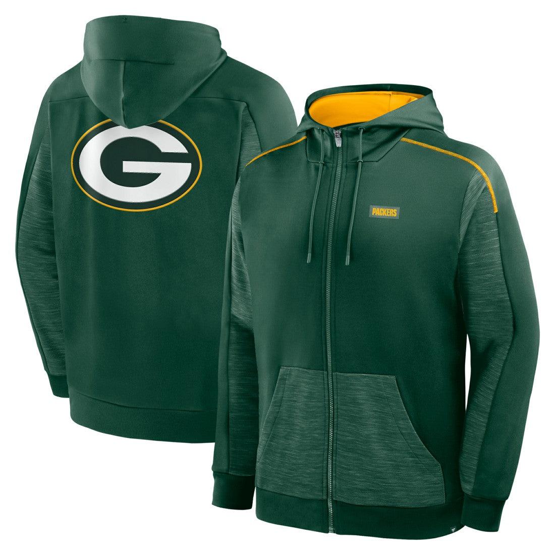 Green Bay Packers Checkdown Pass Full-Zip Hoodie Green | Fanatics