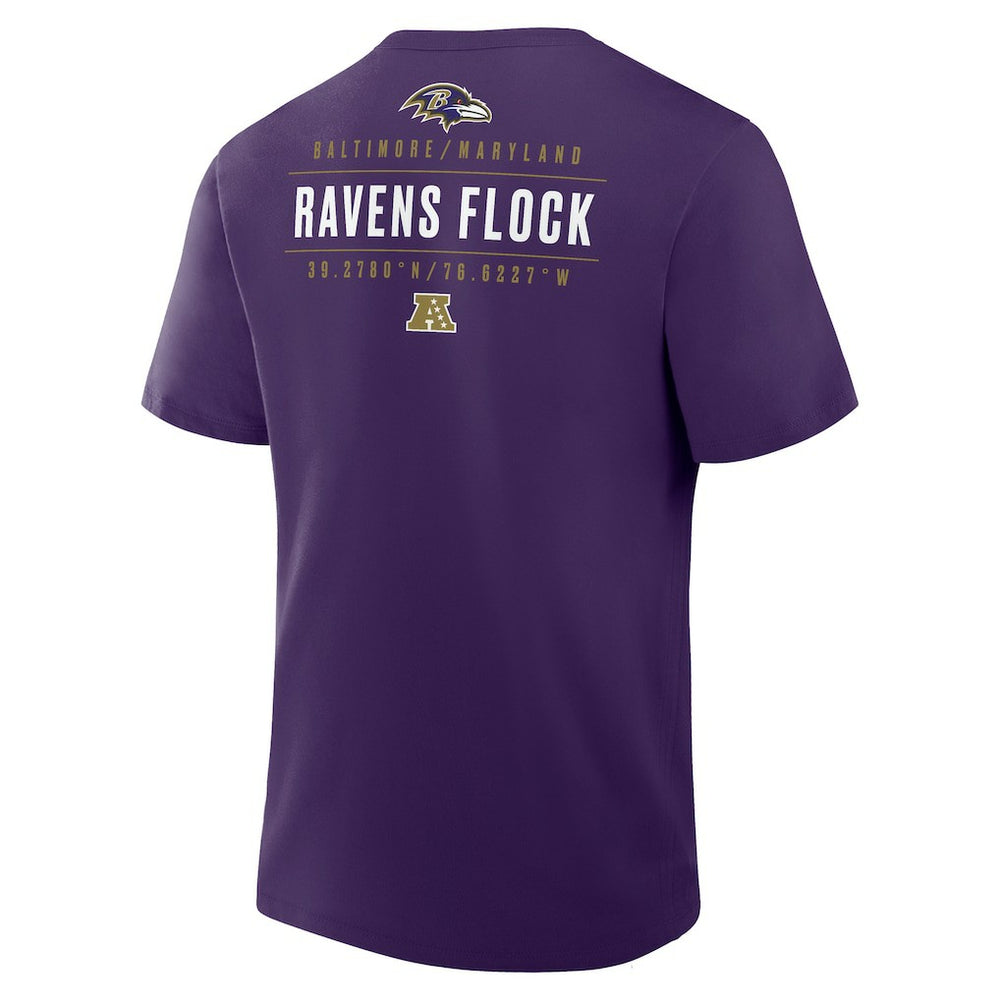 Baltimore Ravens Passing Pocket Legacy T-Shirt Purple | Fanatics