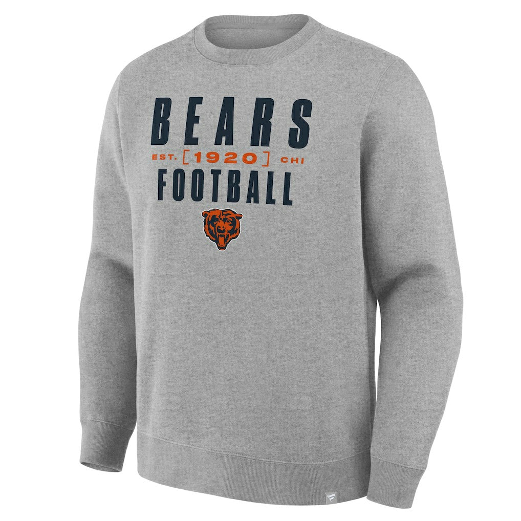 Chicago Bears Powerful Throw Legacy Pullover Sweatshirt Heather Gray | Fanatics