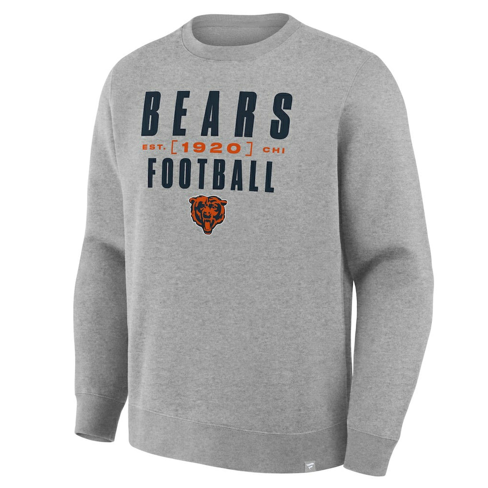 Chicago Bears Powerful Throw Legacy Pullover Sweatshirt Heather Gray | Fanatics