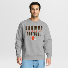 Cleveland Browns Powerful Throw Legacy Pullover Sweatshirt Heather Gray | Fanatics