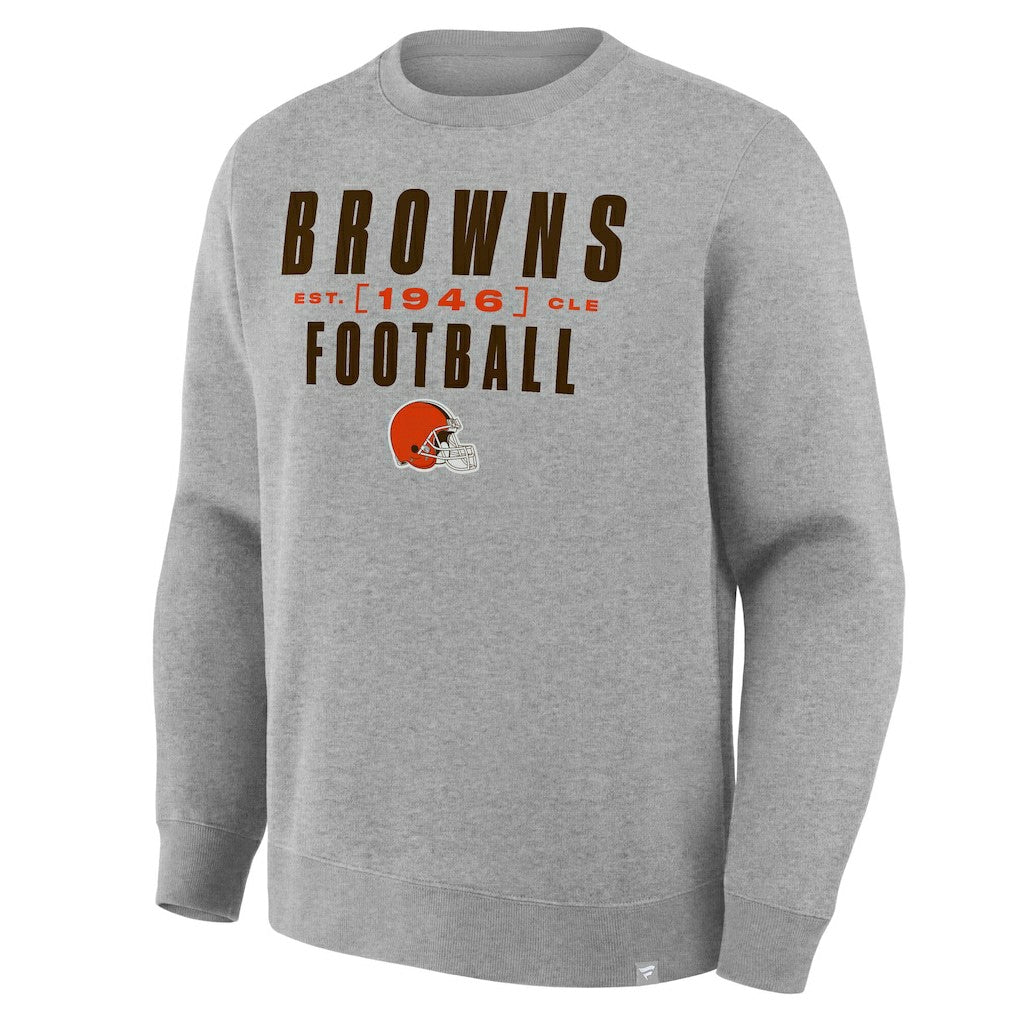 Cleveland Browns Powerful Throw Legacy Pullover Sweatshirt Heather Gray | Fanatics