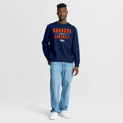 Denver Broncos Powerful Throw Legacy Pullover Sweatshirt Navy | Fanatics