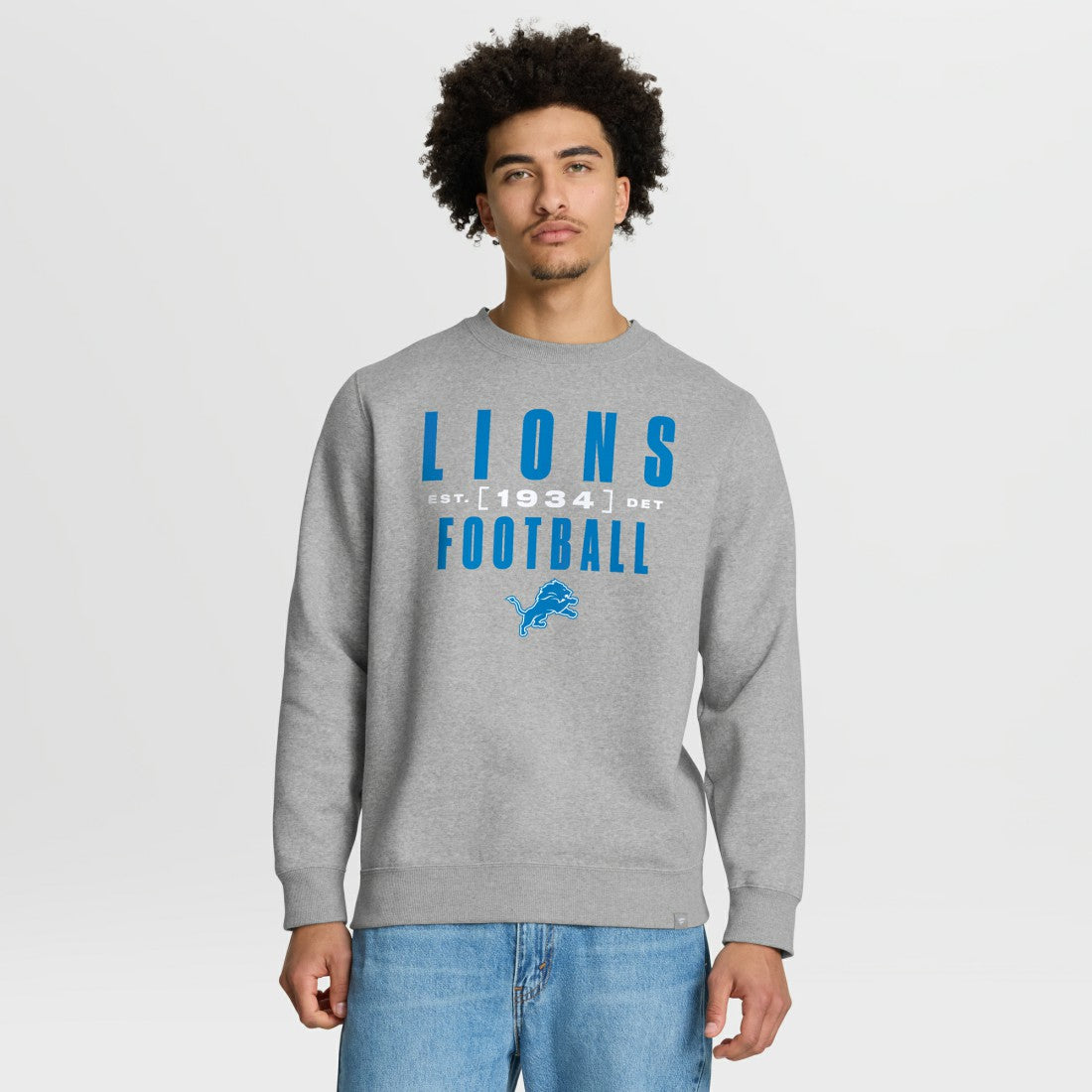 Detroit Lions Powerful Throw Legacy Pullover Sweatshirt Heather Gray | Fanatics