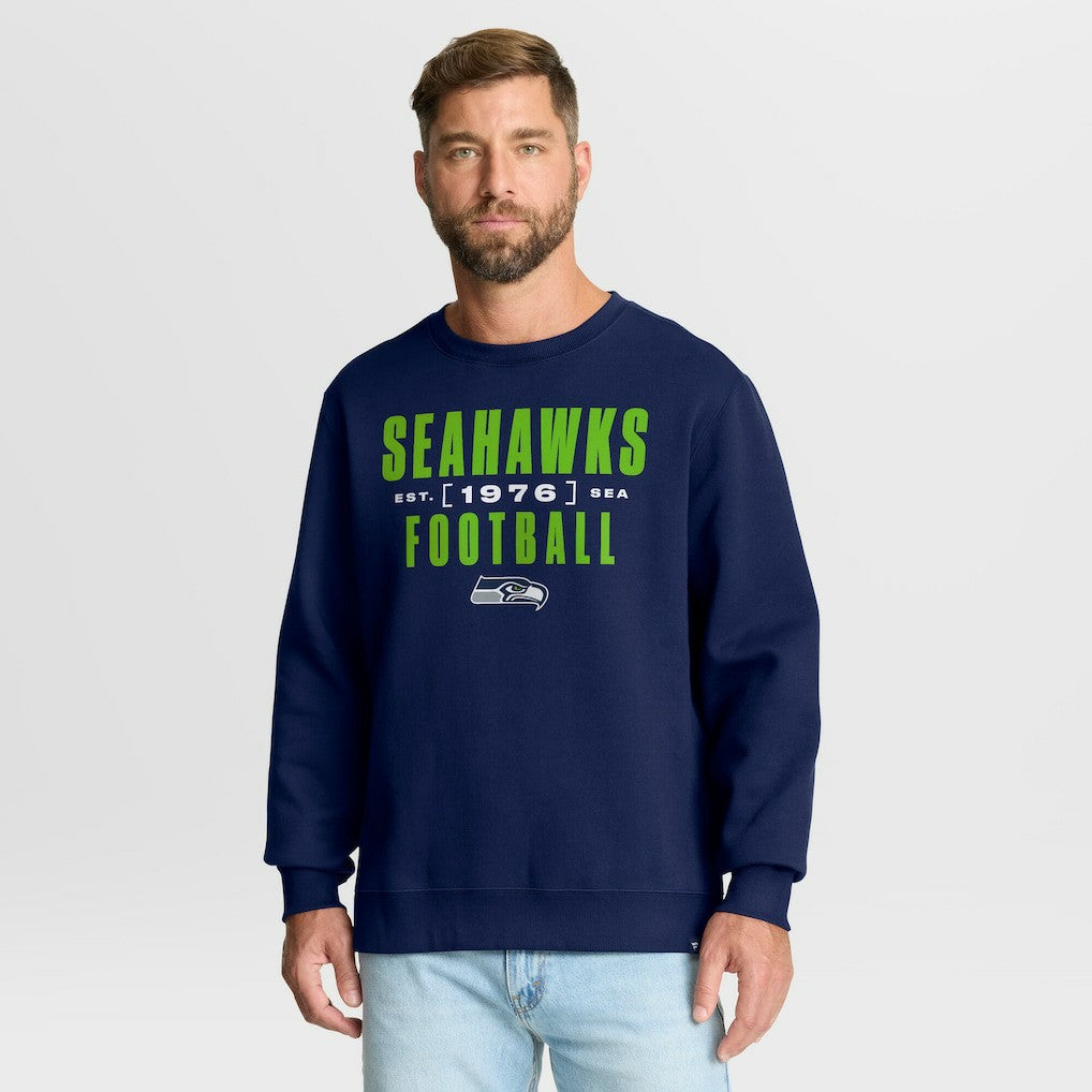 Seattle Seahawks Powerful Throw Legacy Pullover Sweatshirt College Navy | Fanatics