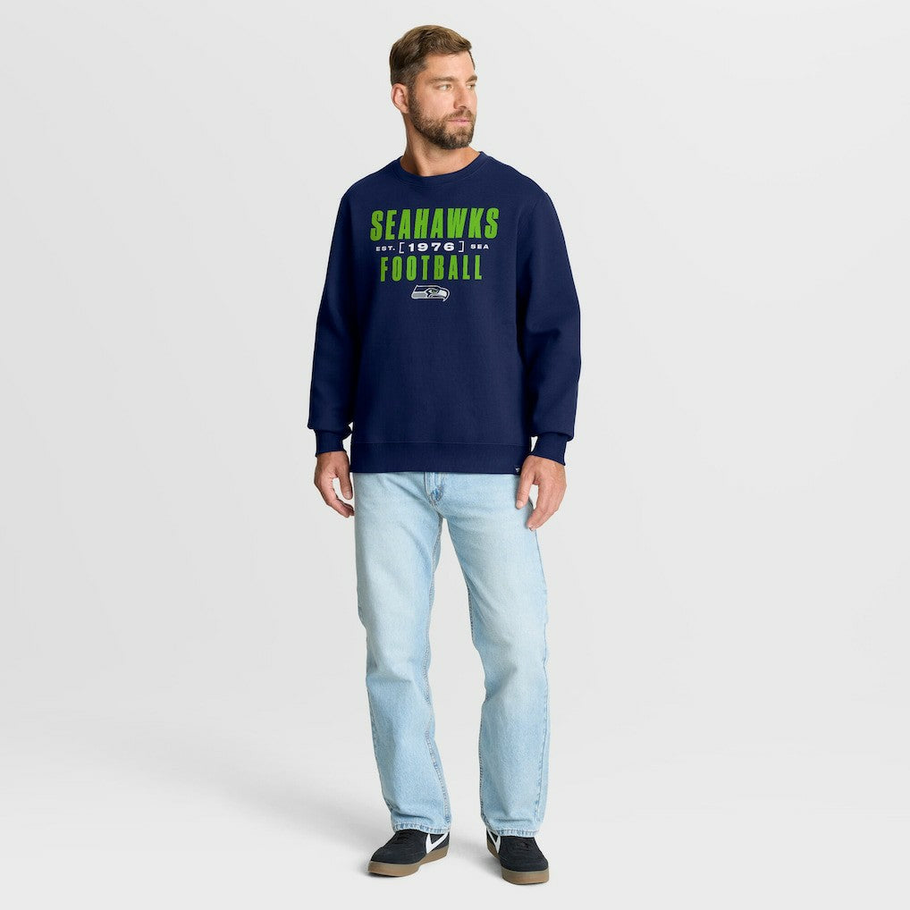 Seattle Seahawks Powerful Throw Legacy Pullover Sweatshirt College Navy | Fanatics