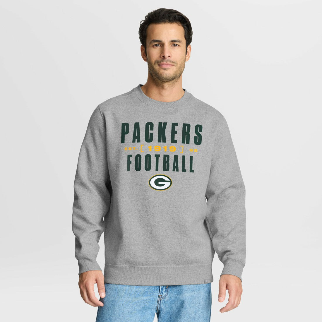 Green Bay Packers Powerful Throw Legacy Pullover Sweatshirt Heather Gray | Fanatics