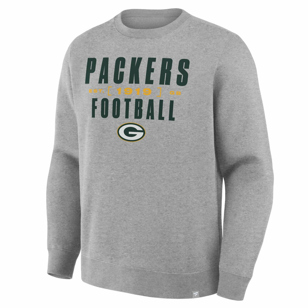 Green Bay Packers Powerful Throw Legacy Pullover Sweatshirt Heather Gray | Fanatics