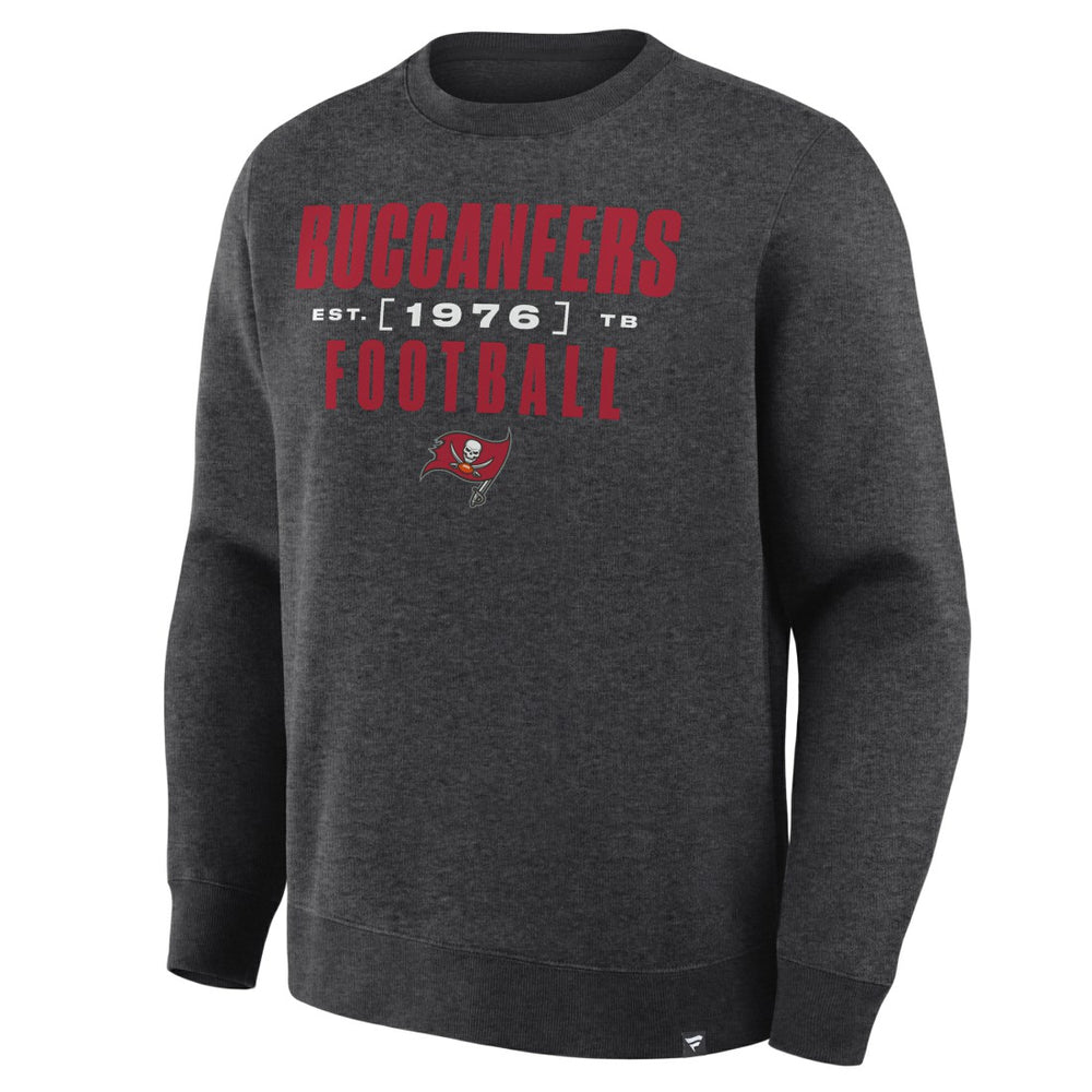 Tampa Bay Buccaneers Powerful Throw Legacy Pullover Sweatshirt Heather Pewter | Fanatics