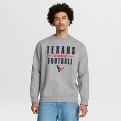 Houston Texans Powerful Throw Legacy Pullover Sweatshirt Heather Gray | Fanatics