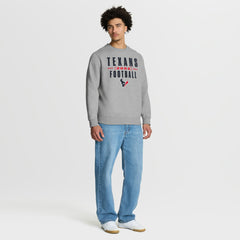 Houston Texans Powerful Throw Legacy Pullover Sweatshirt Heather Gray | Fanatics
