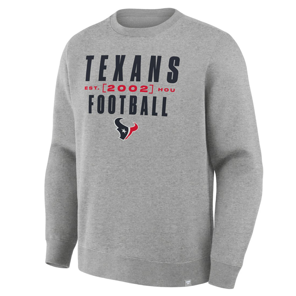 Houston Texans Powerful Throw Legacy Pullover Sweatshirt Heather Gray | Fanatics