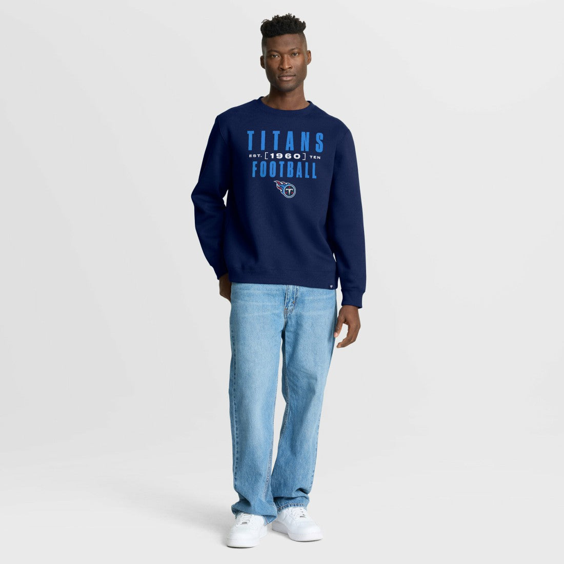 Tennessee Titans Powerful Throw Legacy Pullover Sweatshirt Navy | Fanatics