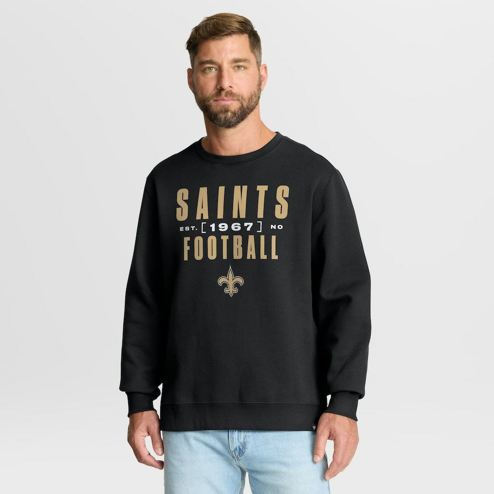 New Orleans Saints Powerful Throw Legacy Pullover Sweatshirt Black | Fanatics