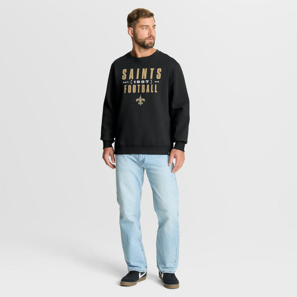 New Orleans Saints Powerful Throw Legacy Pullover Sweatshirt Black | Fanatics