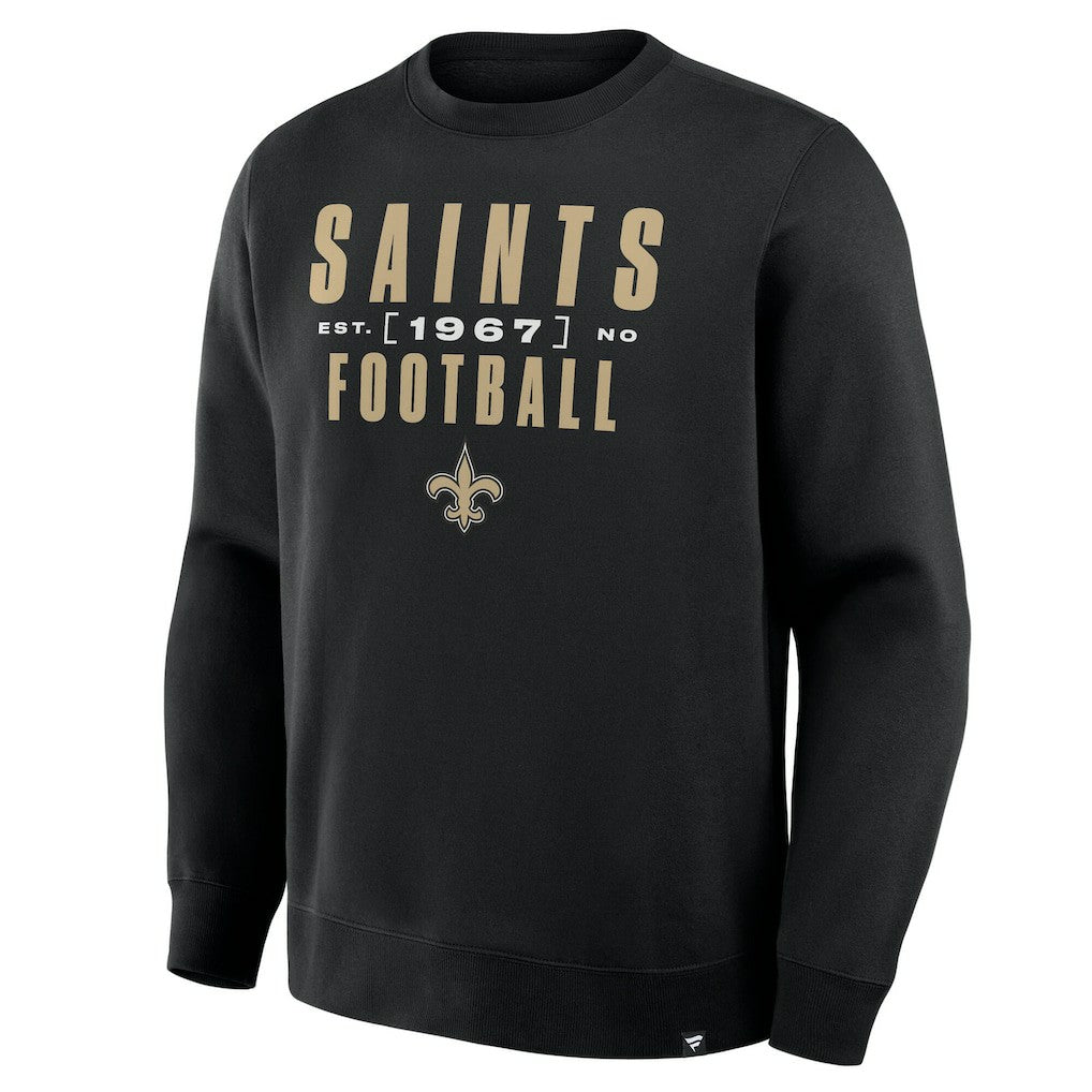 New Orleans Saints Powerful Throw Legacy Pullover Sweatshirt Black | Fanatics