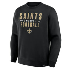 New Orleans Saints Powerful Throw Legacy Pullover Sweatshirt Black | Fanatics