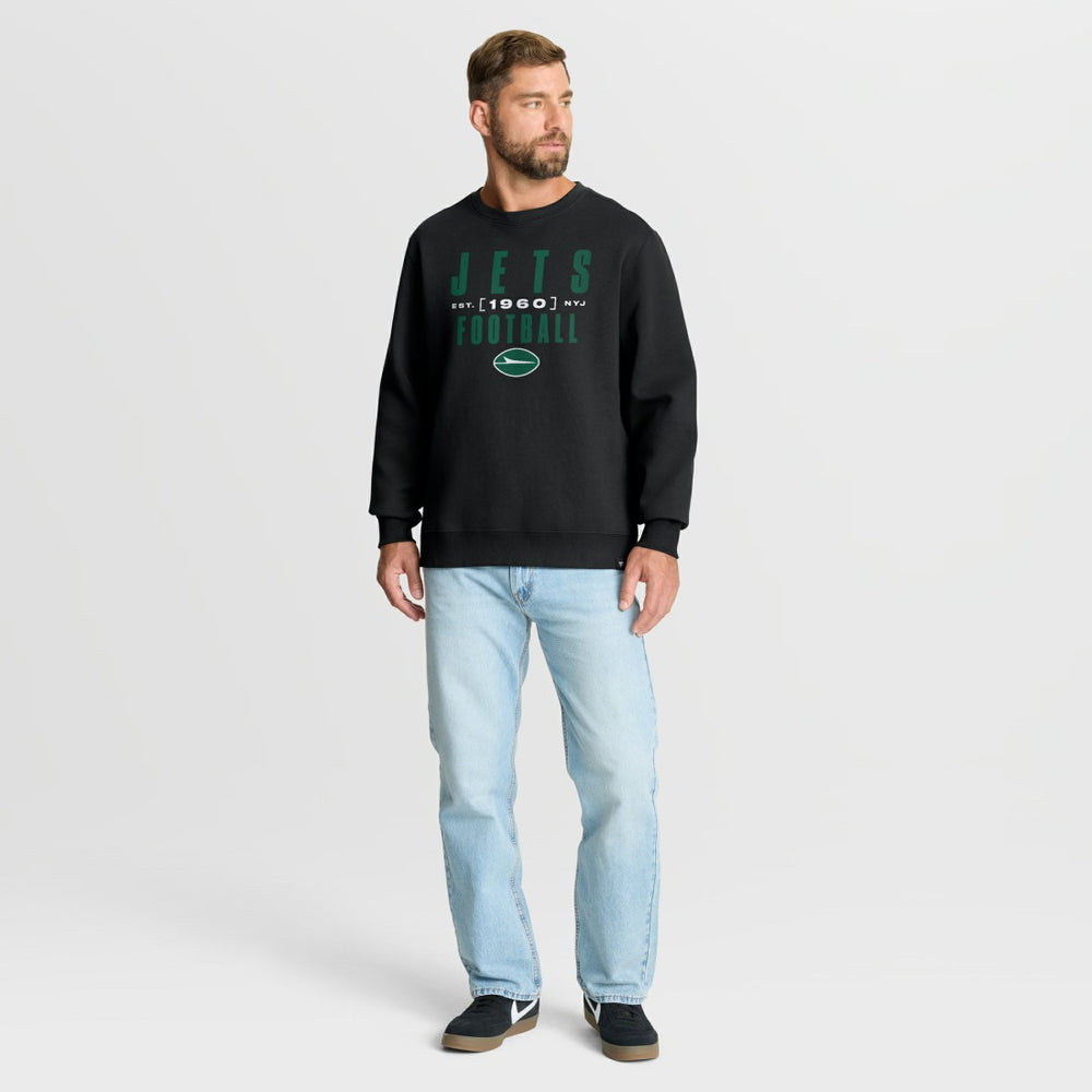 New York Jets Powerful Throw Legacy Pullover Sweatshirt Black | Fanatics