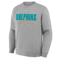 Miami Dolphins Direct Handoff Legacy Pullover Sweatshirt Heather Gray | Fanatics