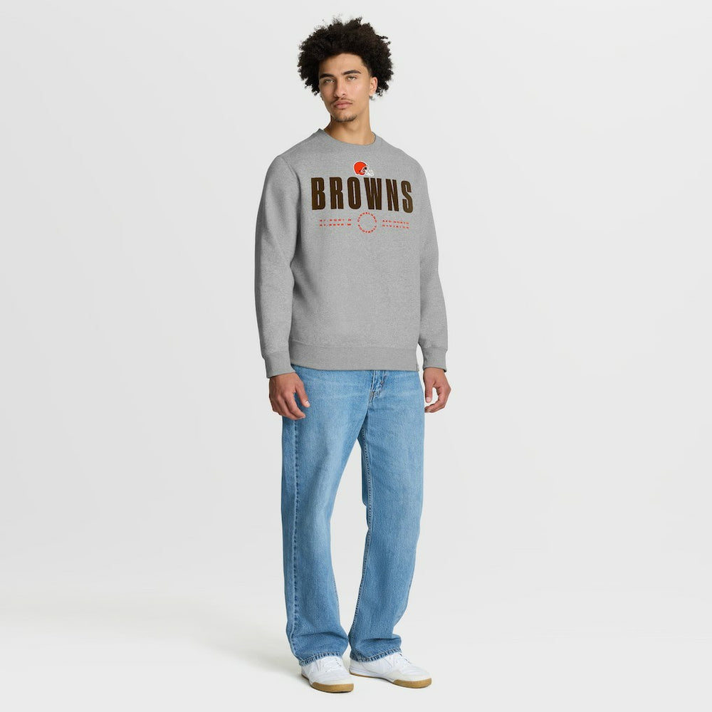 Cleveland Browns Direct Handoff Legacy Pullover Sweatshirt Heather Gray | Fanatics