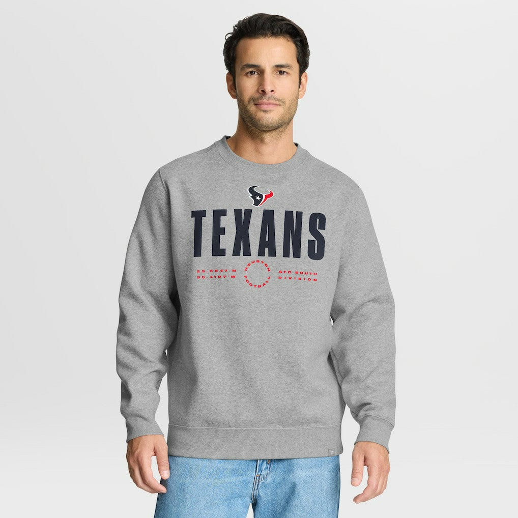Houston Texans Direct Handoff Legacy Pullover Sweatshirt Heather Gray | Fanatics