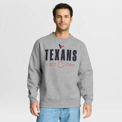 Houston Texans Direct Handoff Legacy Pullover Sweatshirt Heather Gray | Fanatics