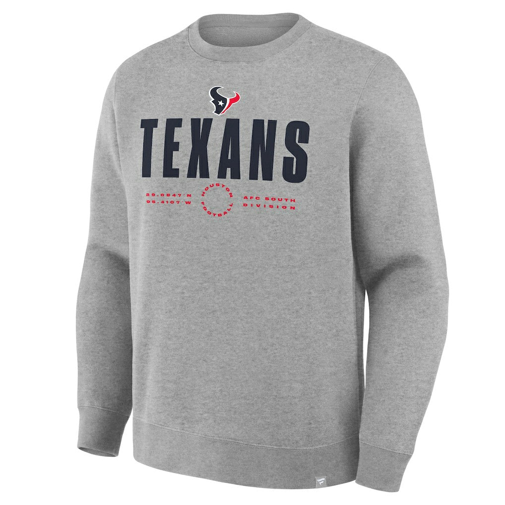 Houston Texans Direct Handoff Legacy Pullover Sweatshirt Heather Gray | Fanatics