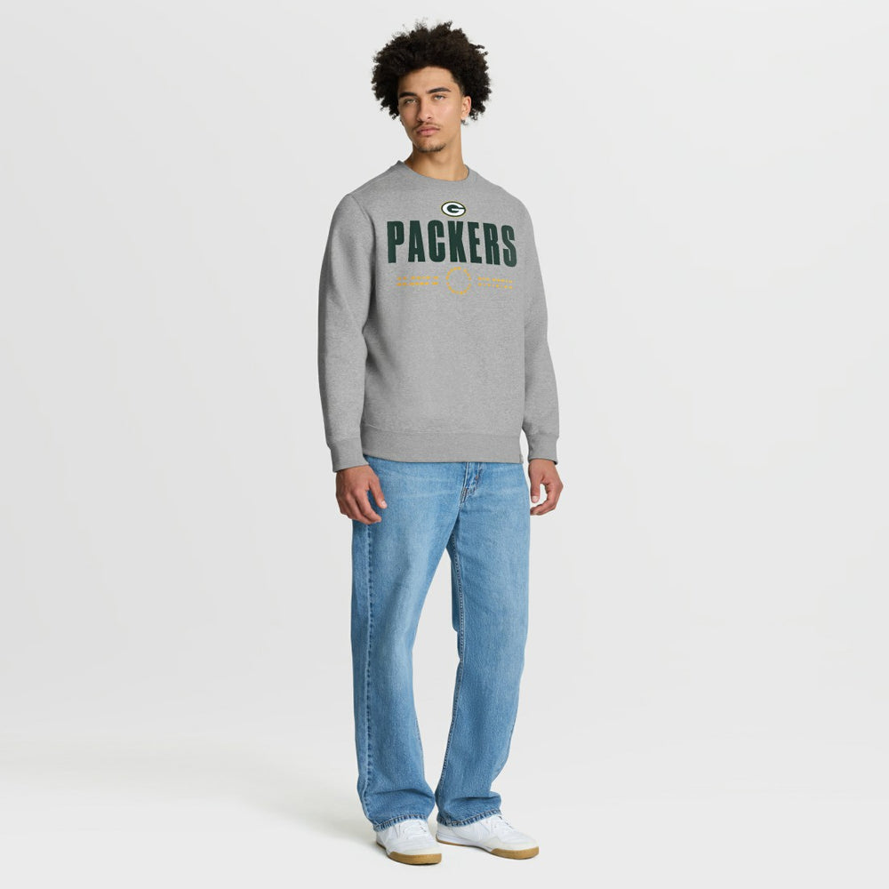 Green Bay Packers Direct Handoff Legacy Pullover Sweatshirt Heather Gray | Fanatics