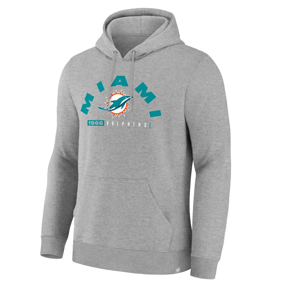 Miami Dolphins Delay of Game Legacy Pullover Hoodie Heather Gray | Fanatics