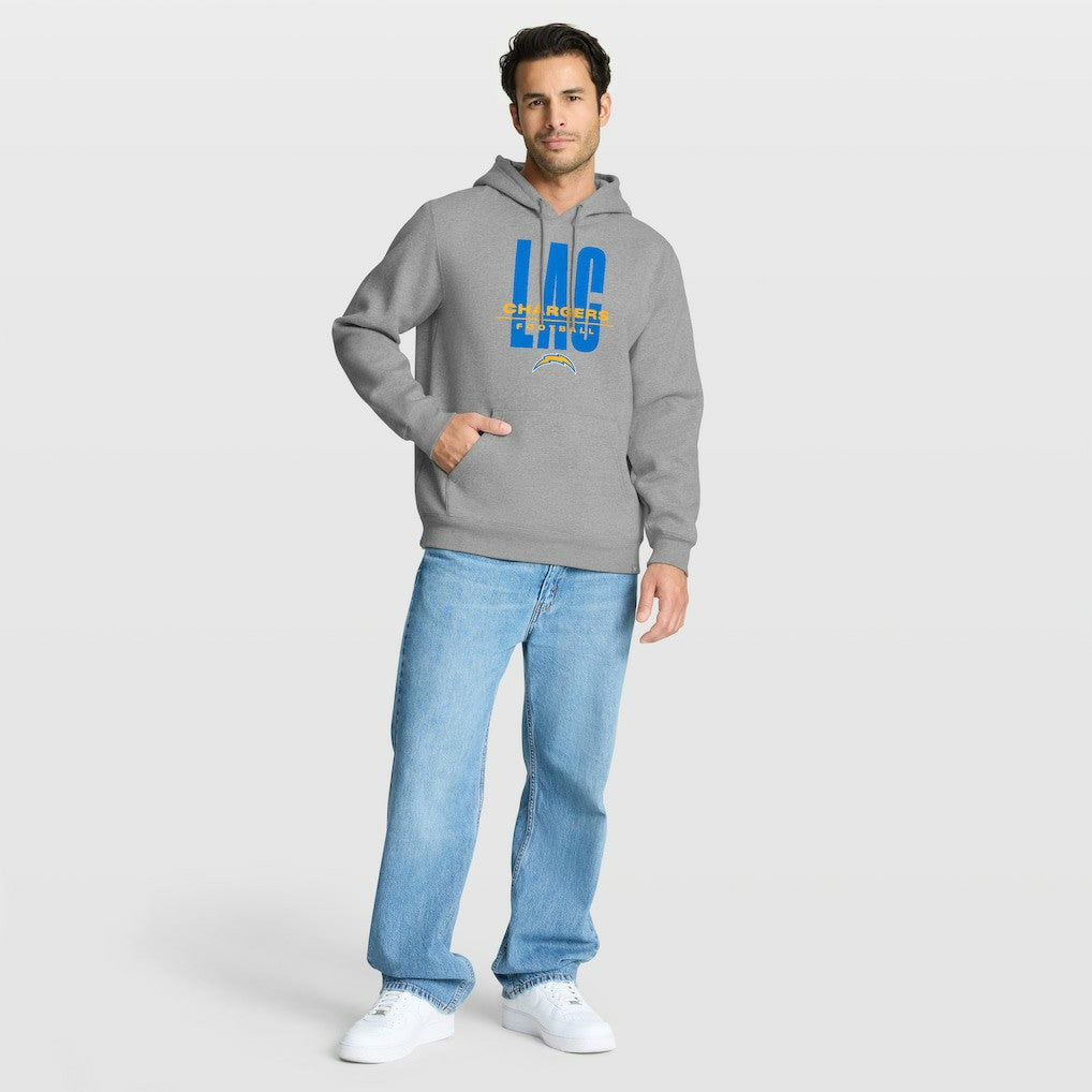 Los Angeles Chargers Right Tackle Legacy Pullover Hoodie - Heather Gray | Fanatics