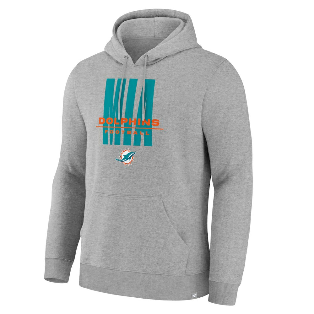 Miami Dolphins Right Tackle Legacy Pullover Hoodie - Heather Gray | Fanatics