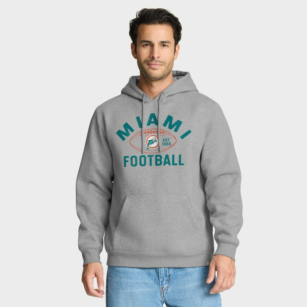 Miami Dolphins Fumblerooski Legacy Pullover Hoodie Heather Gray | Fanatics
