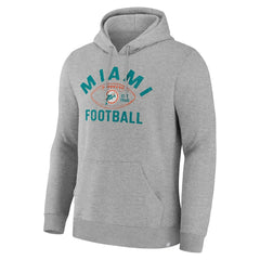 Miami Dolphins Fumblerooski Legacy Pullover Hoodie Heather Gray | Fanatics