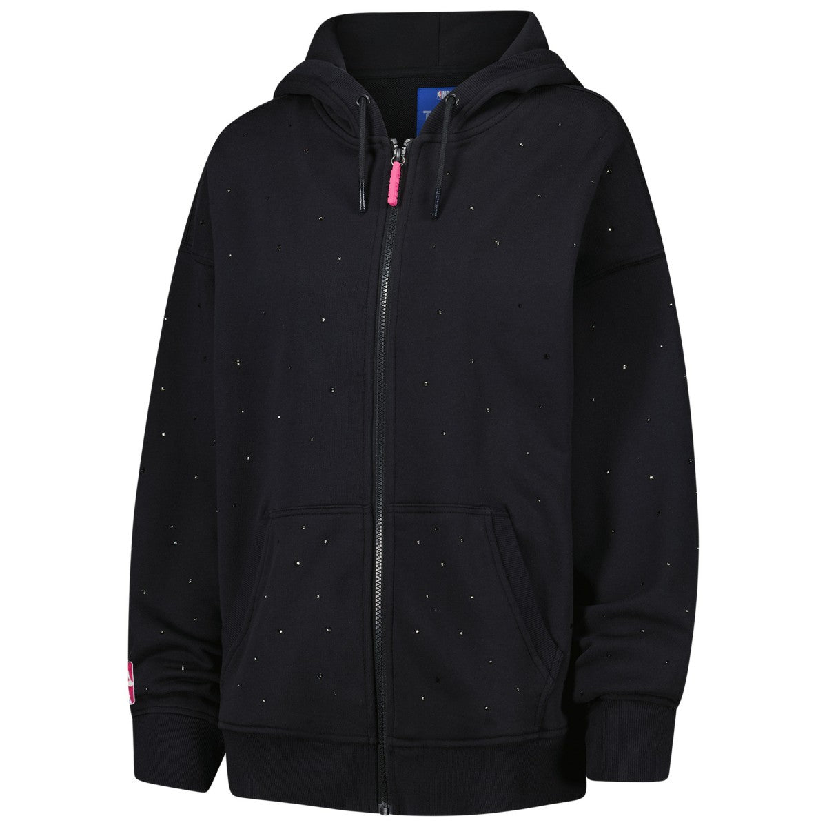 New Orleans Pelicans Terez Women's Oversized Allover Gemstone Full-Zip Hoodie Black - NBA