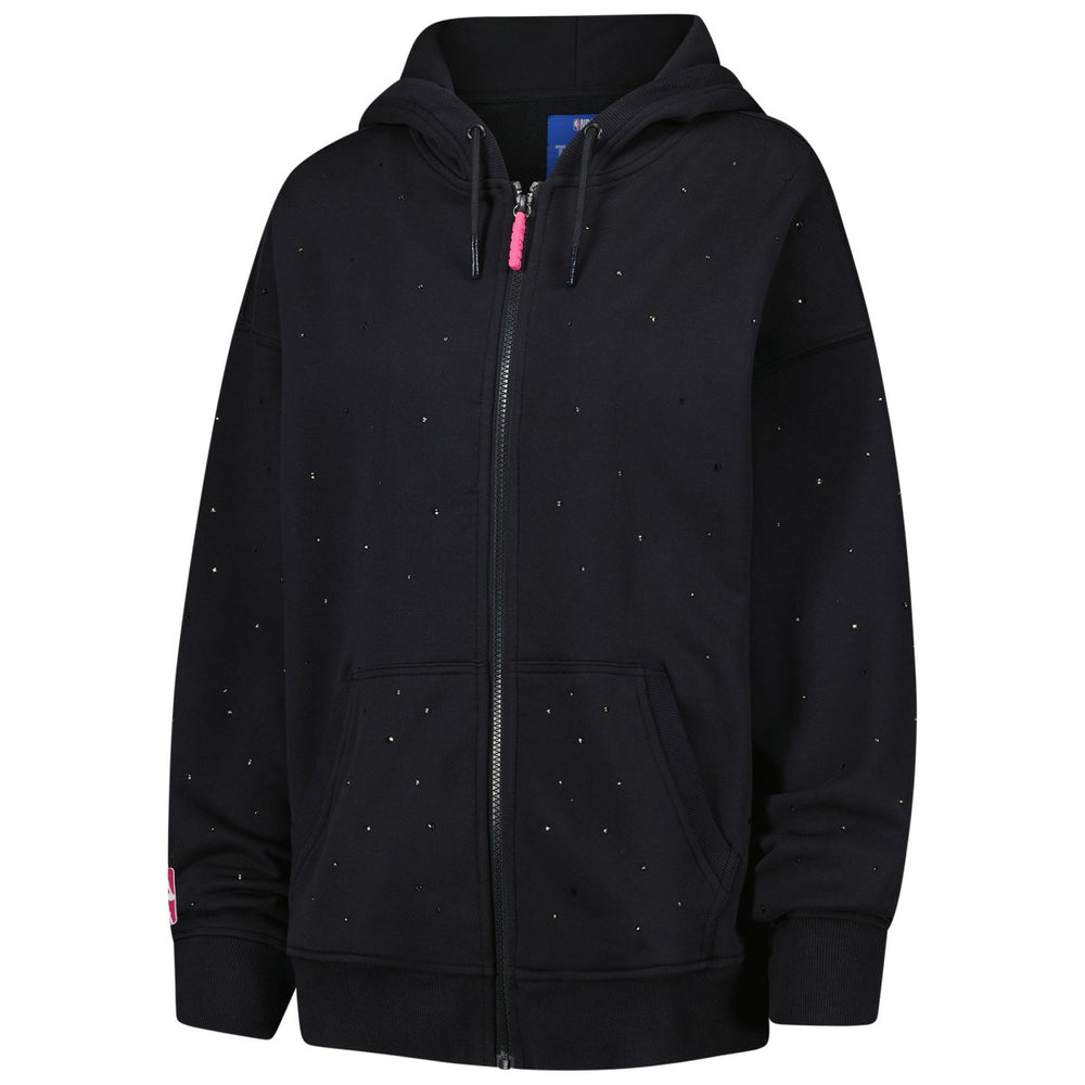 New Orleans Pelicans Terez Women's Oversized Allover Gemstone Full-Zip Hoodie Black - NBA