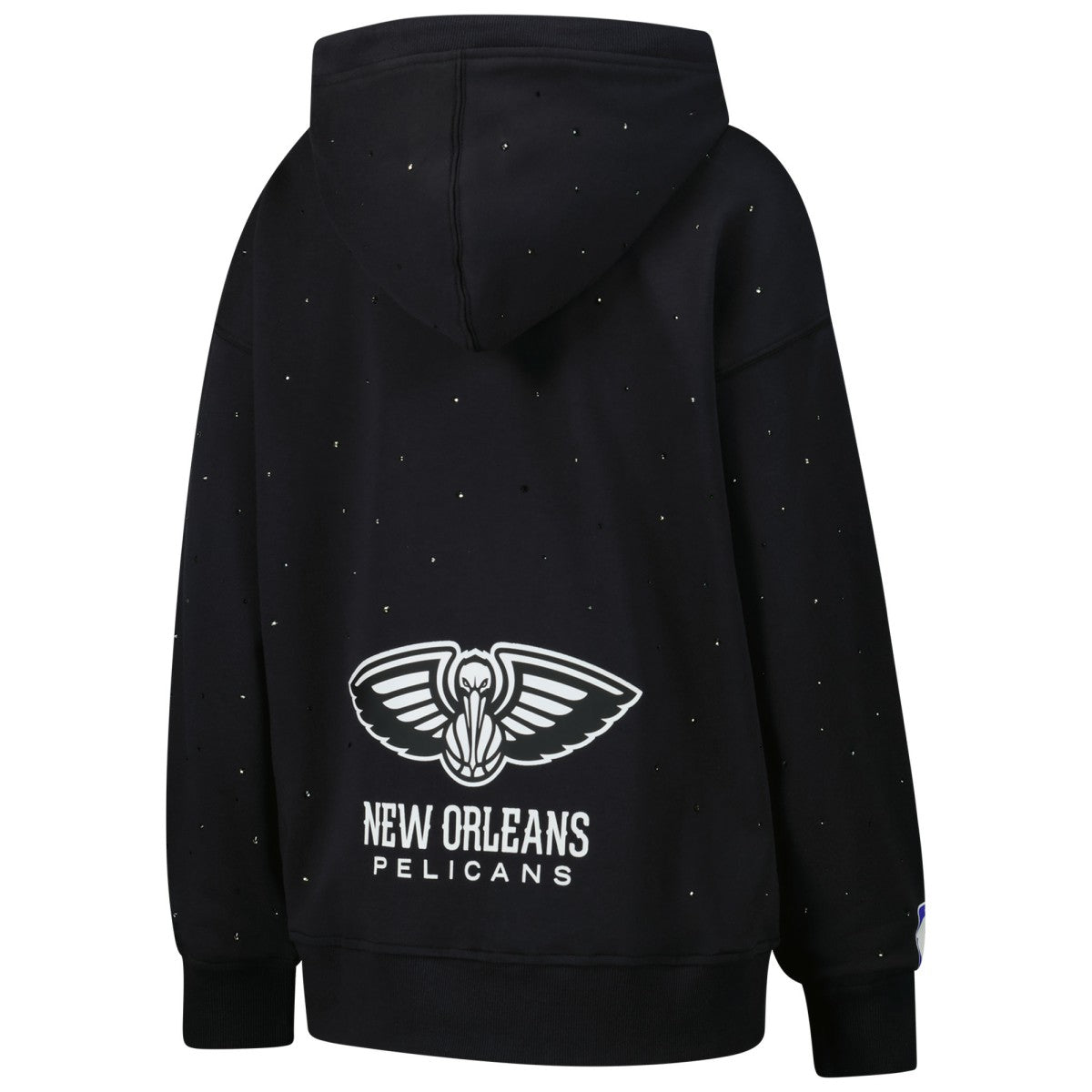 New Orleans Pelicans Terez Women's Oversized Allover Gemstone Full-Zip Hoodie Black - NBA