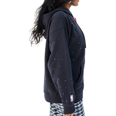 Golden State Warriors Terez Women's Oversized Allover Gemstone Full-Zip Hoodie Black - NBA