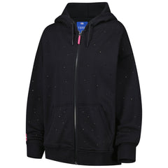 Los Angeles Lakers Terez Women's Oversized Allover Gemstone Full-Zip Hoodie Black - NBA
