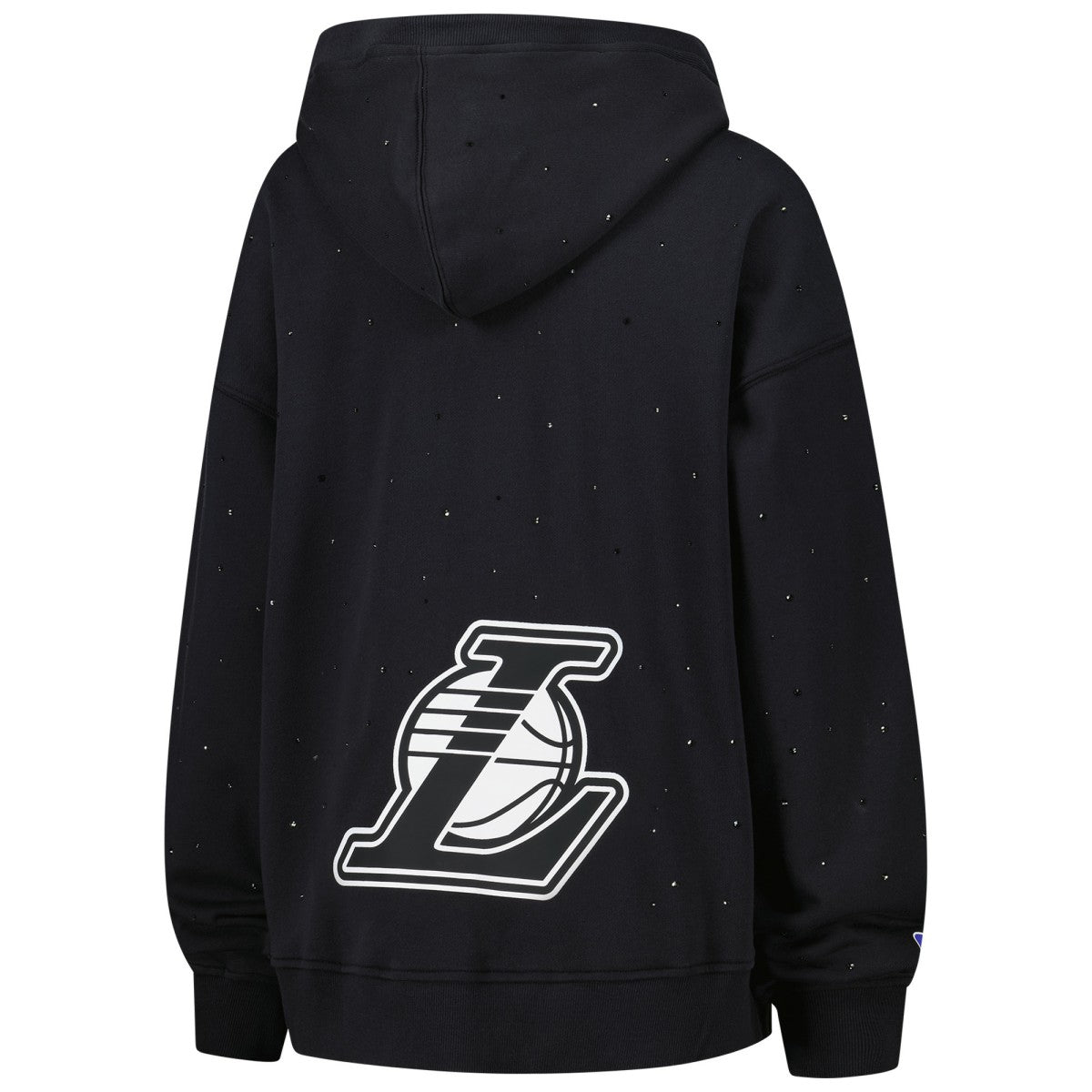 Los Angeles Lakers Terez Women's Oversized Allover Gemstone Full-Zip Hoodie Black - NBA