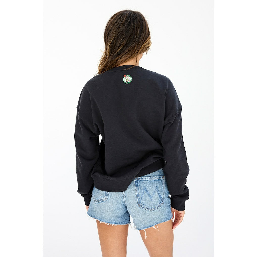 Boston Celtics Terez Women's Gemstone Logo Pullover Sweatshirt Black - NBA