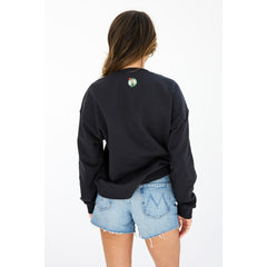 Boston Celtics Terez Women's Gemstone Logo Pullover Sweatshirt Black - NBA