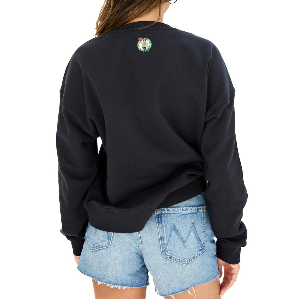 Boston Celtics Terez Women's Gemstone Logo Pullover Sweatshirt Black - NBA